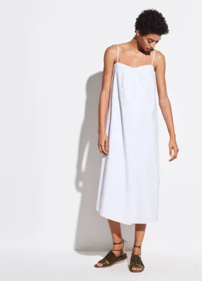 VINCE - Linen Drape Neck Dress in Optic White