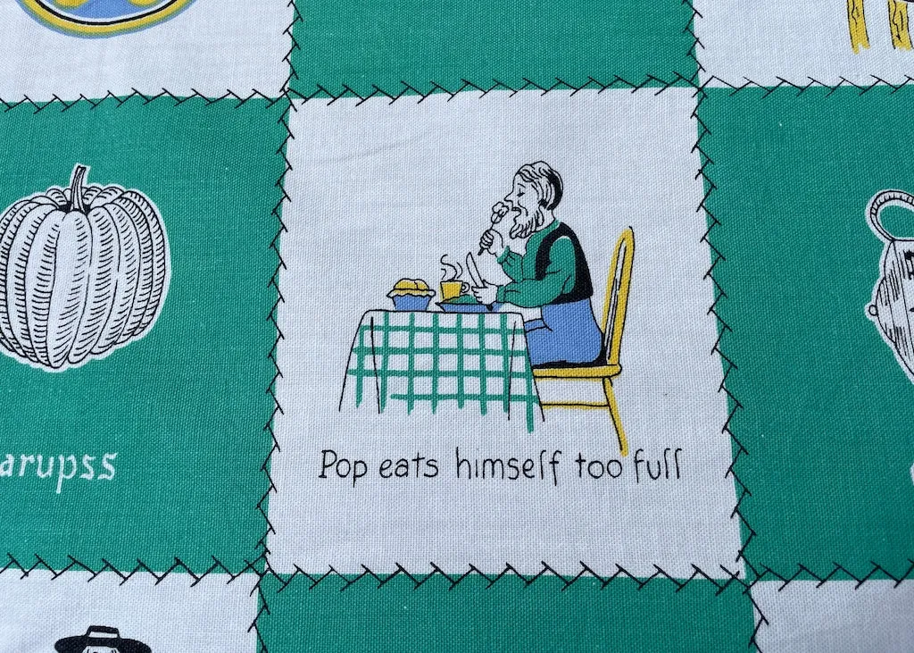 Vintage Pennsylvania Dutch Kitchen Farm and Family Tablecloth