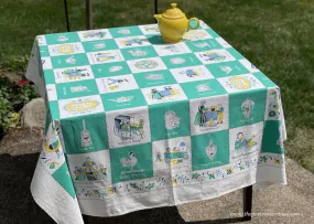 Vintage Pennsylvania Dutch Kitchen Farm and Family Tablecloth