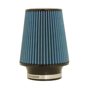 Volant MaxFlow 5 Clamp-On Air Filter Element - Conical - Oiled - 6 in Base - 4.75 in Top Diameter - 7 in Tall - 4 in Flange - Reusable Cotton - Blue - Universal