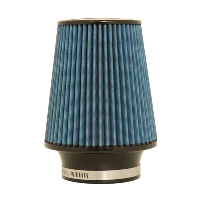 Volant MaxFlow 5 Clamp-On Air Filter Element - Conical - Oiled - 6 in Base - 4.75 in Top Diameter - 7 in Tall - 4 in Flange - Reusable Cotton - Blue - Universal