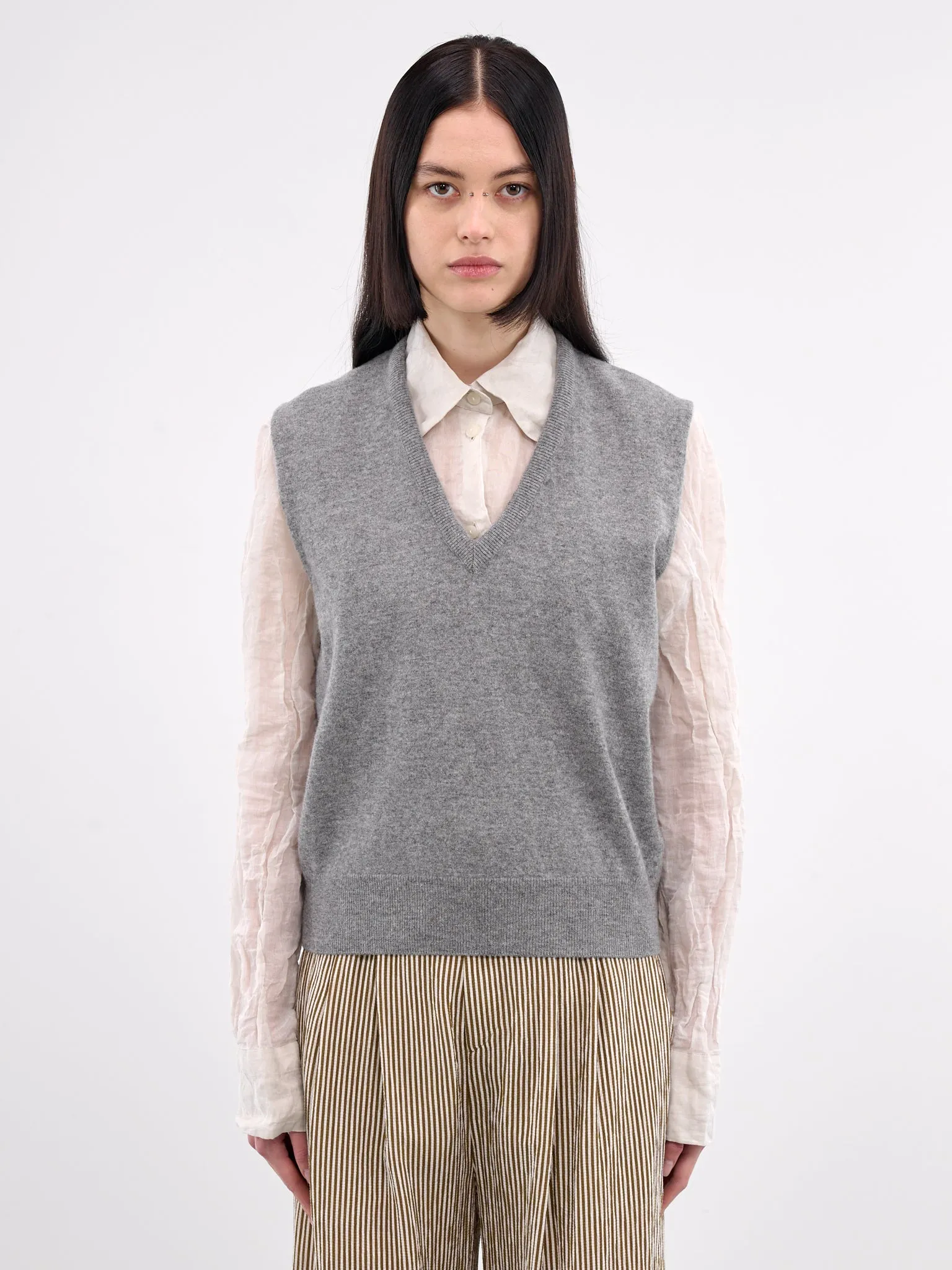 Wool Gilet (S51FB0077-M13090-MEDIUM-GREY)