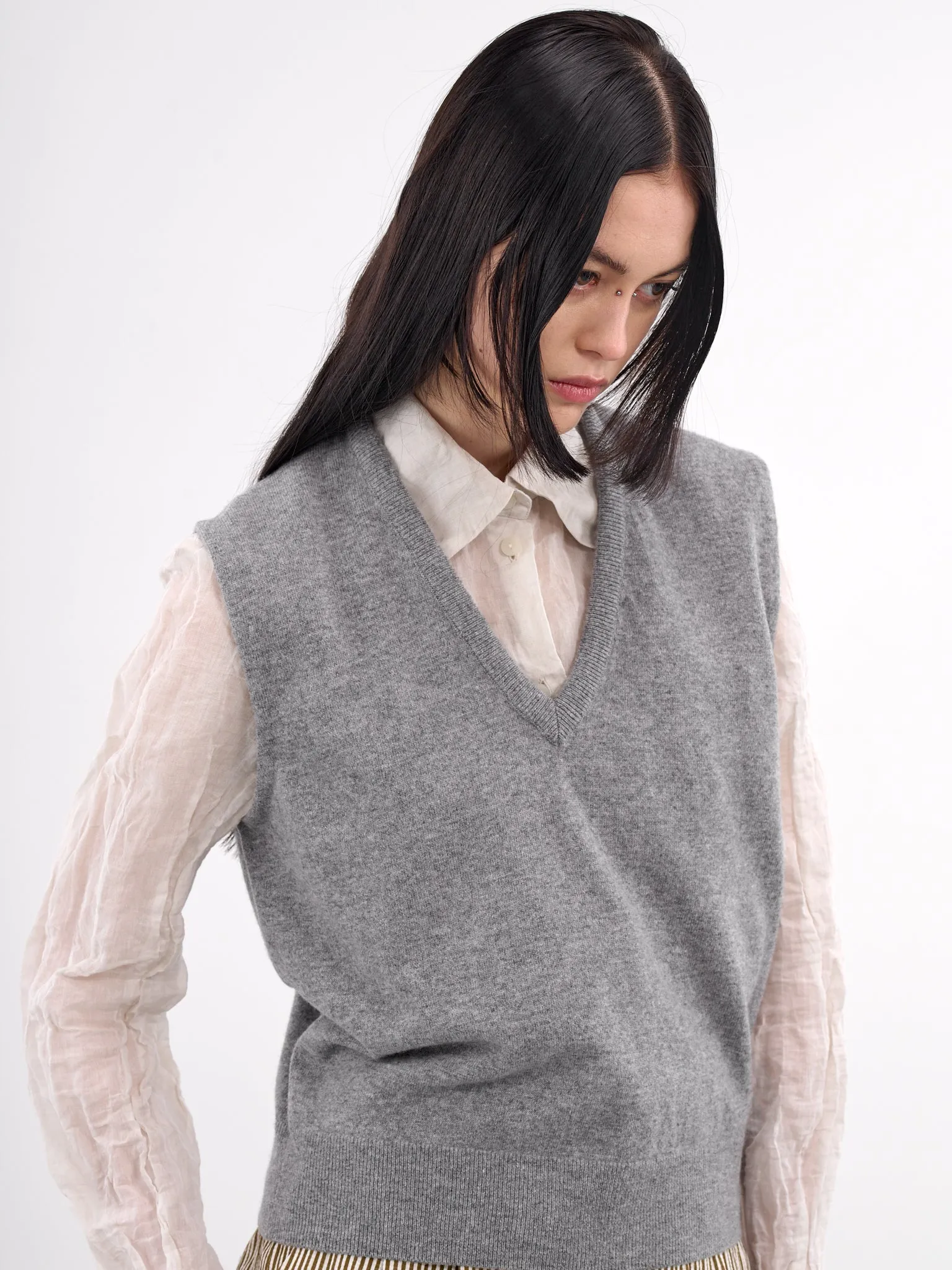 Wool Gilet (S51FB0077-M13090-MEDIUM-GREY)